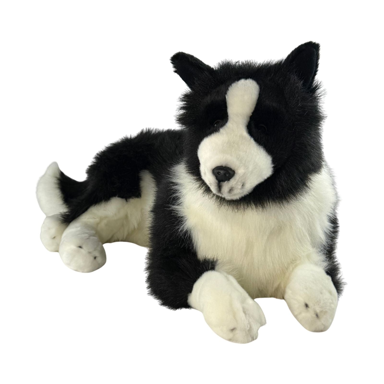 Oscar Border Collie plush lying front view
