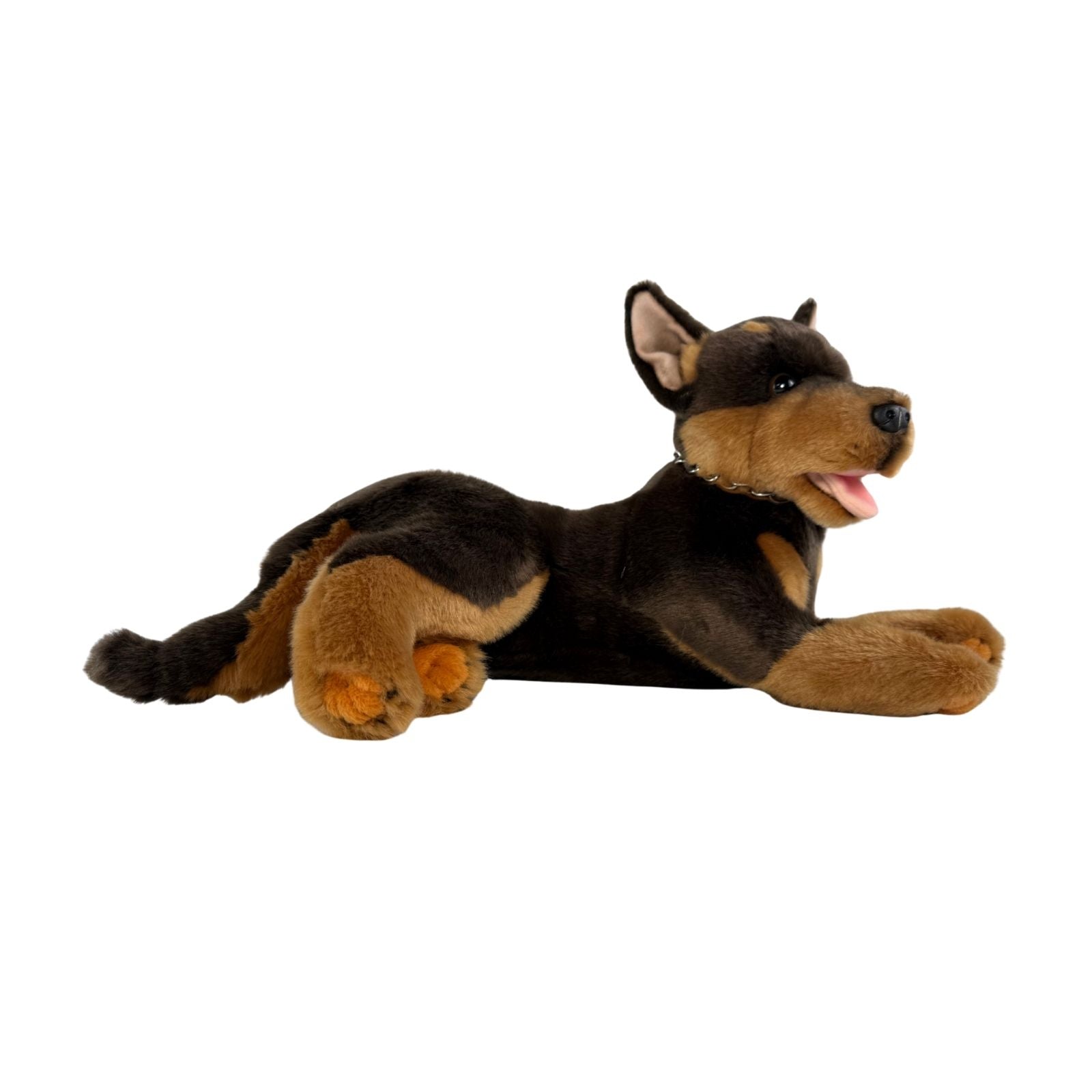 Parker Kelpie plush lying side view