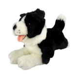Patch Border Collie plush lying angle view