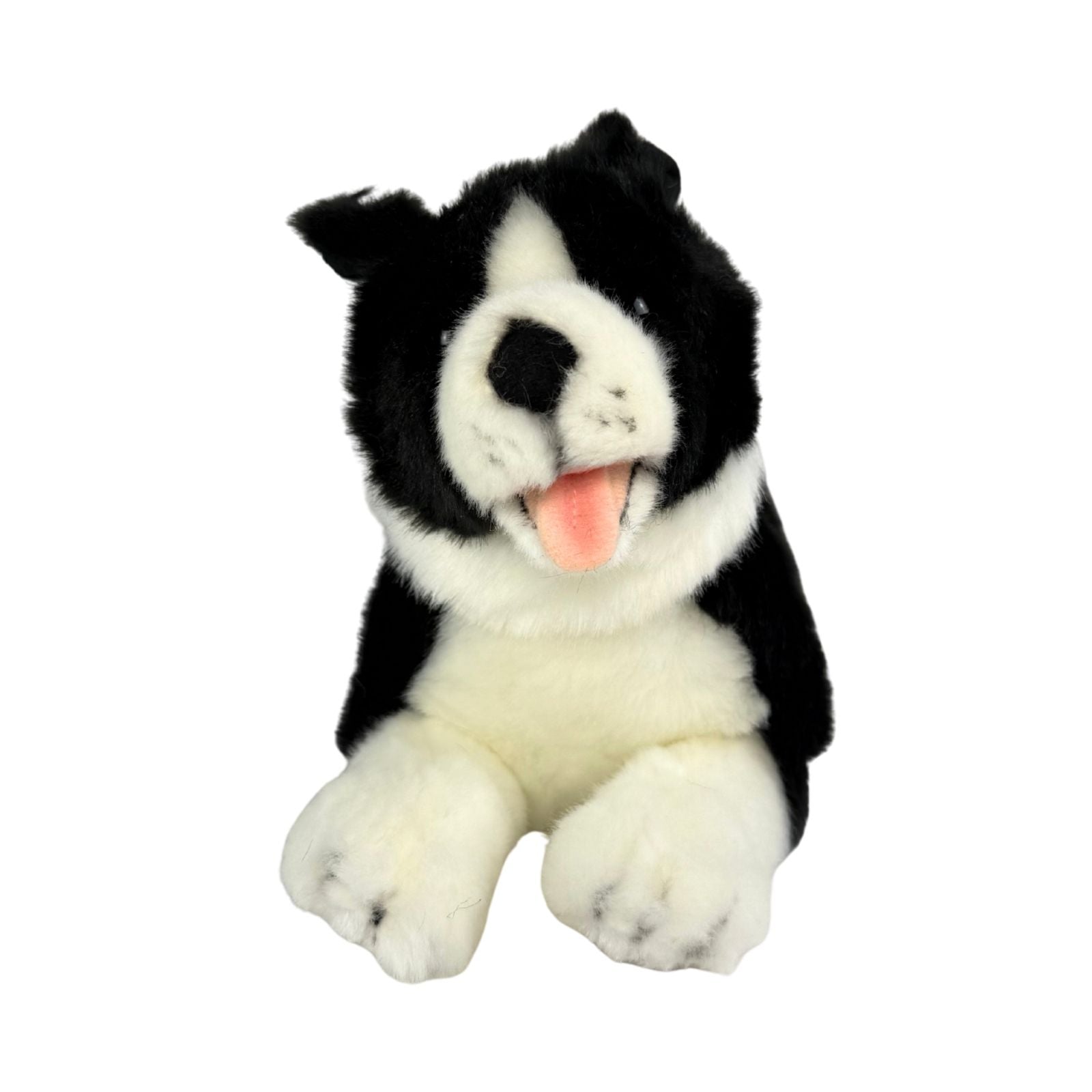 Patch Border Collie plush lying front view