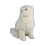 Pearl Persian cat plush sitting front view