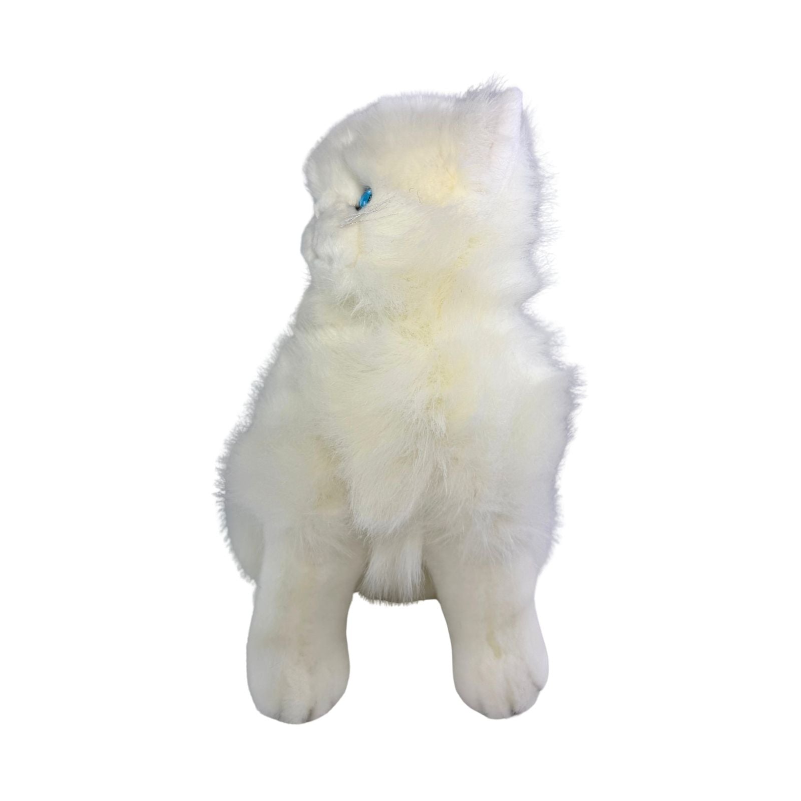 Pearl Persian cat plush sitting front view