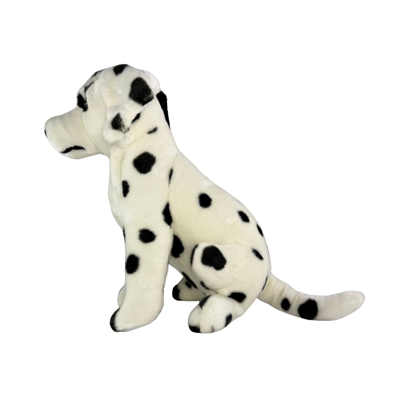 Pebbles Dalmatian plush sitting side view