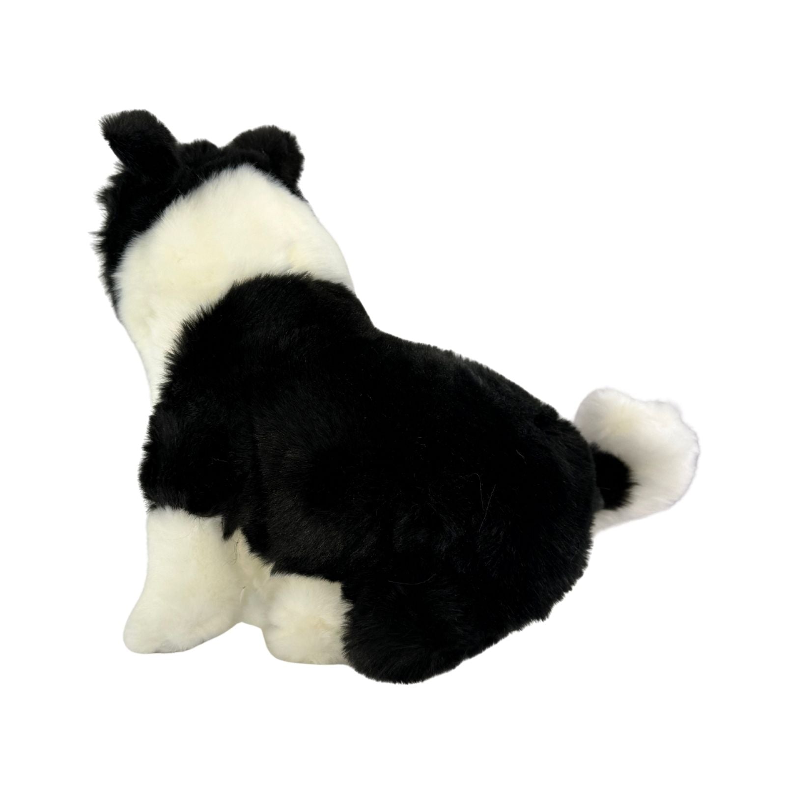 Pepsi Border Collie plush sitting back view