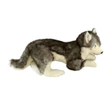 Rocco Husky plush lying side view