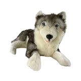 Rocco Husky plush lying front view