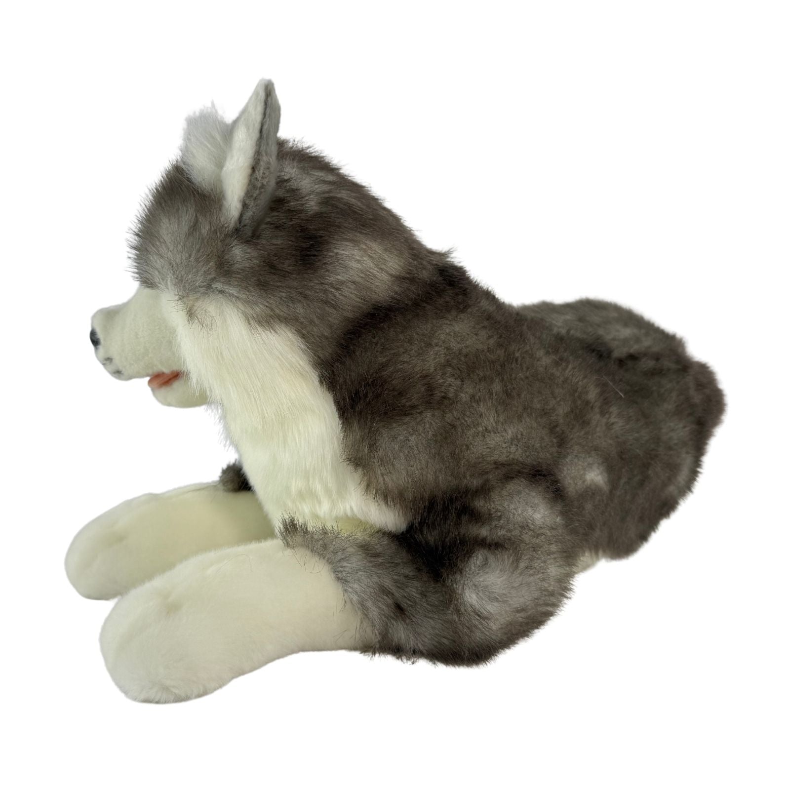 Rocket Husky plush lying