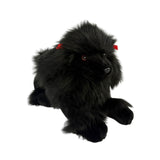 Romeo black Poodle plush crouching front view