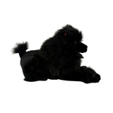 Romeo black Poodle plush crouching side view