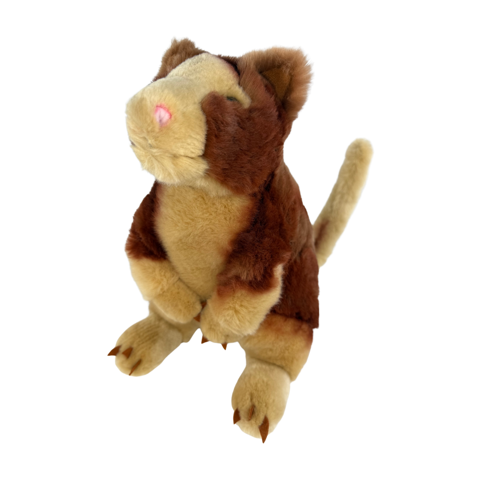 Plush toy resembling a Red Tree Kangaroo on a white background