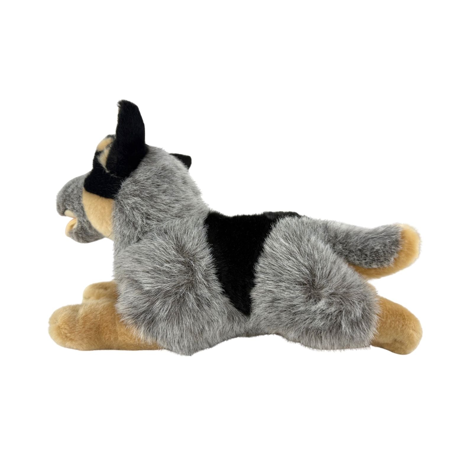 Rusty Blue Heeler plush floppy side view