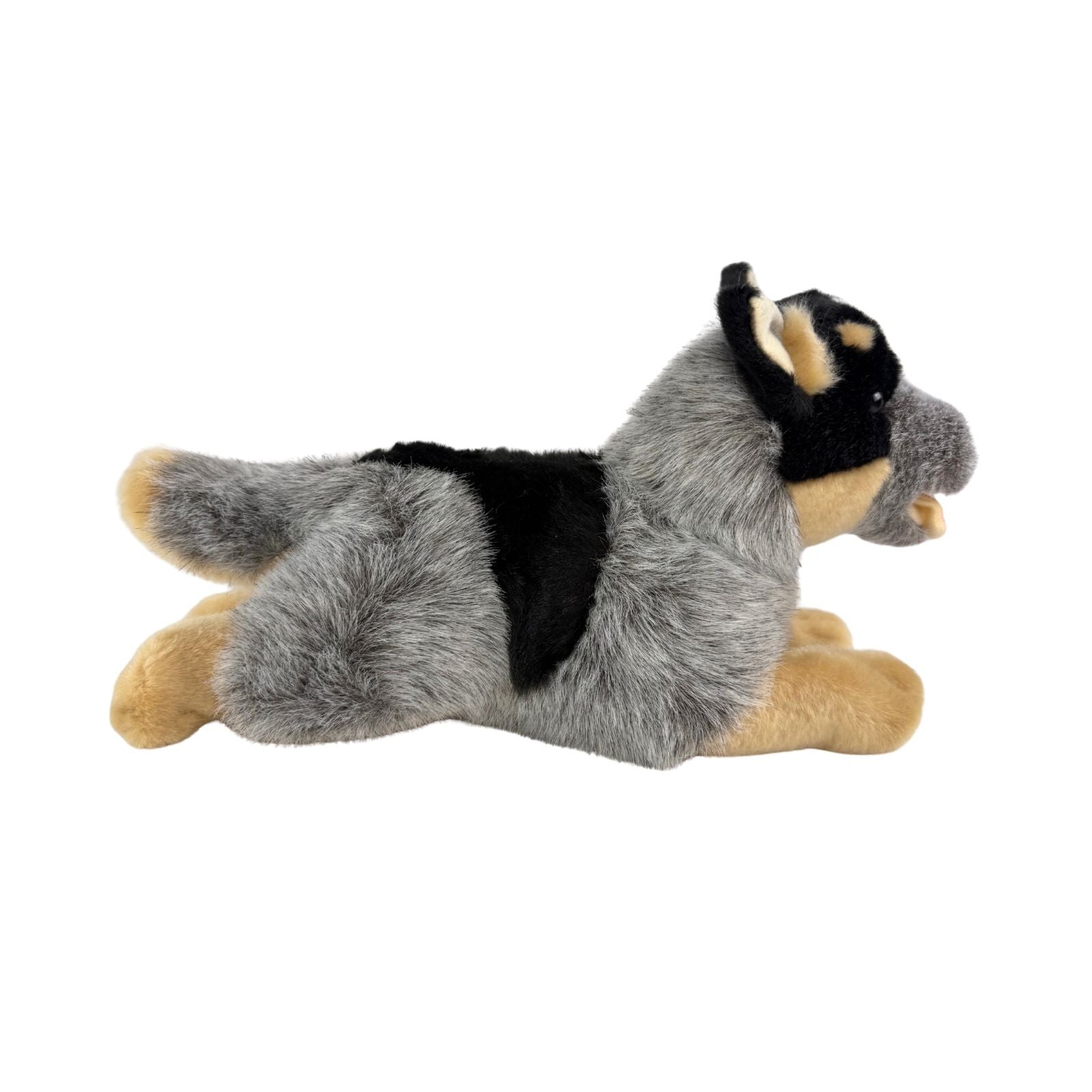 Rusty Blue Heeler plush floppy side view