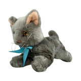Sasha Russian Blue kitten plush floppy angle view