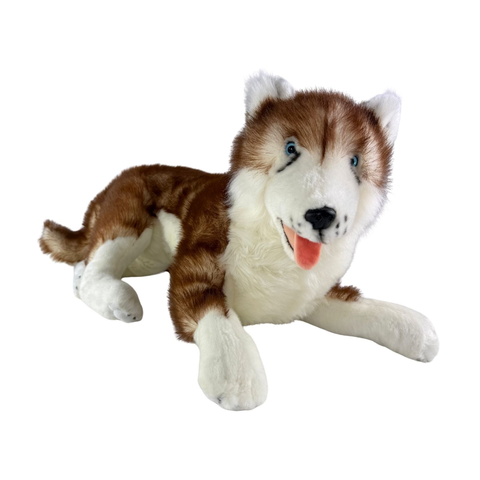 Scarlet Husky plush toy lying front view