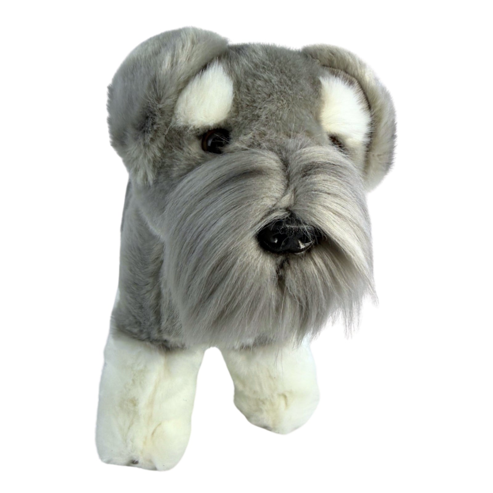 Sherlock Schnauzer plush toy standing front view