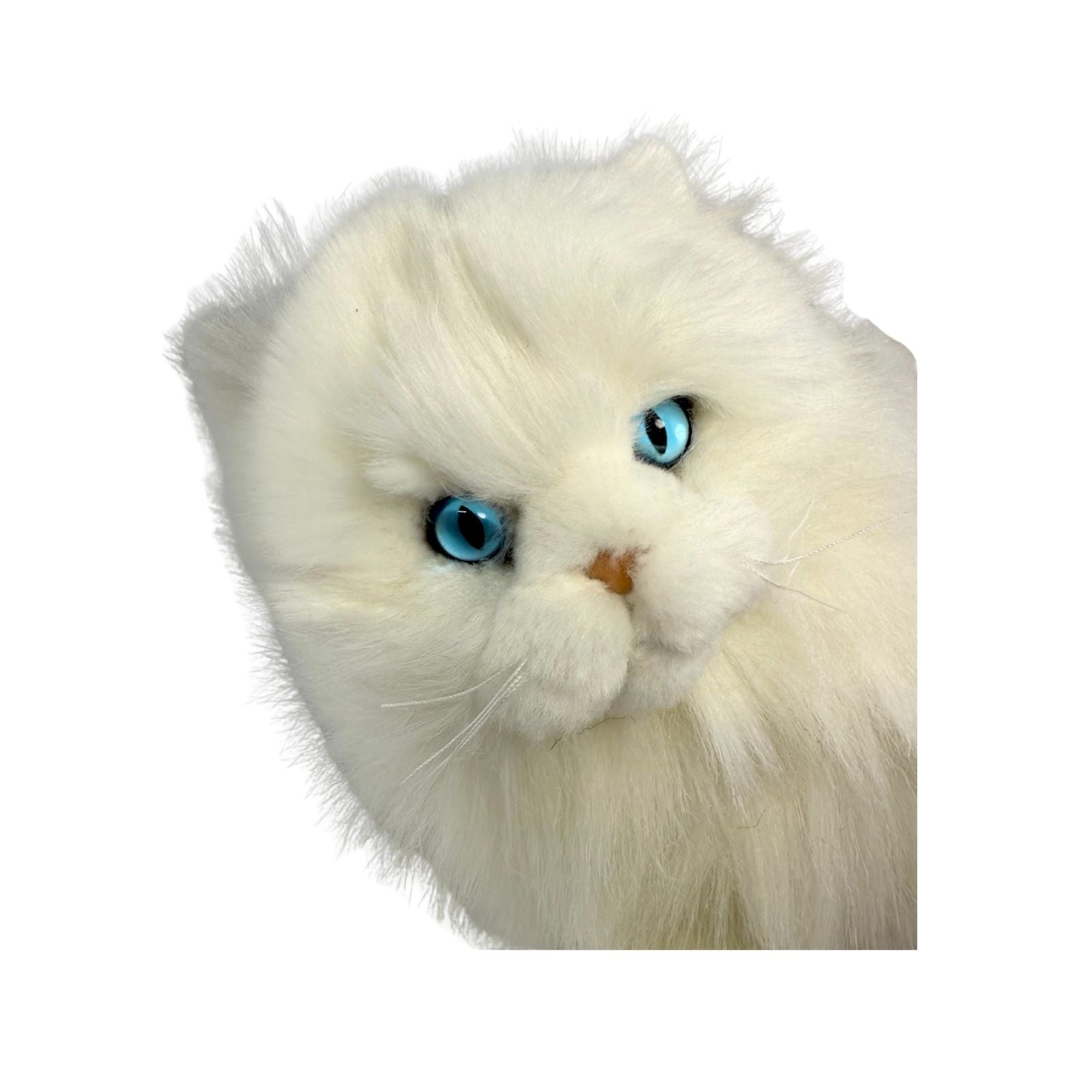 Snowflake Persian cat plush toy close up