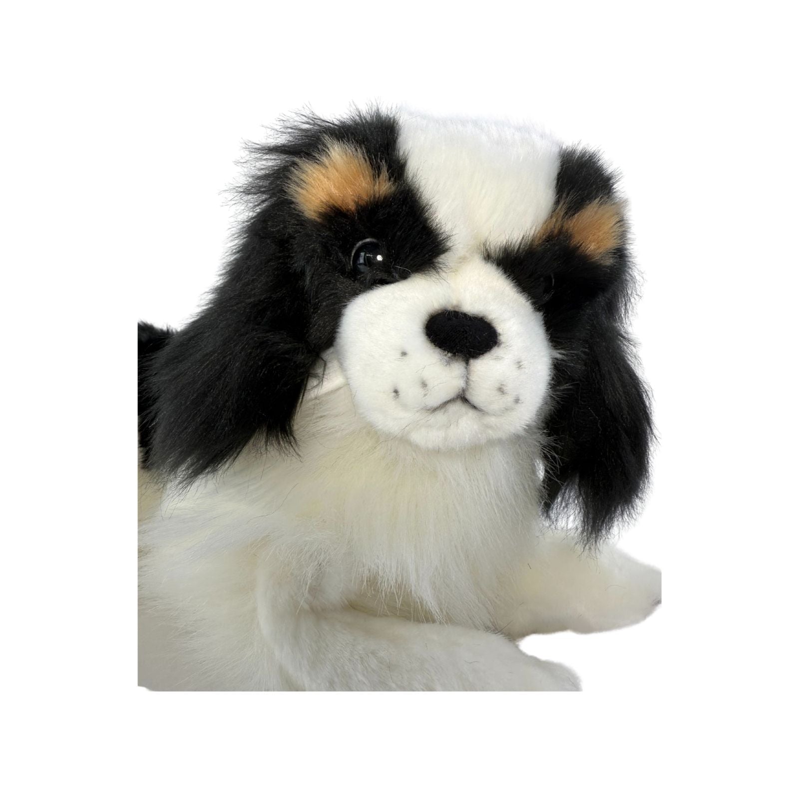 Snuggles Cavalier King Charles plush toy close up