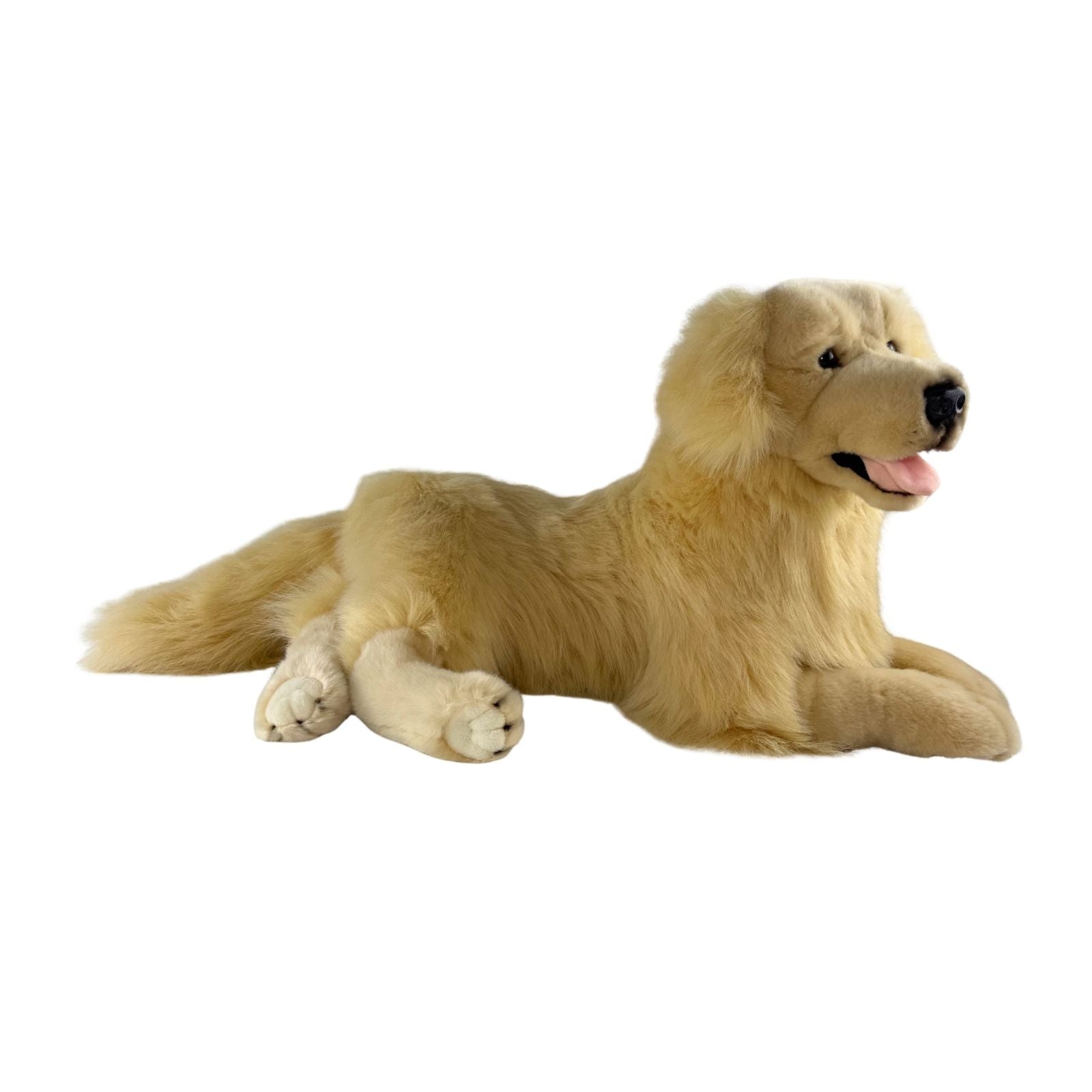Spencer Golden Retriever plush toy lying