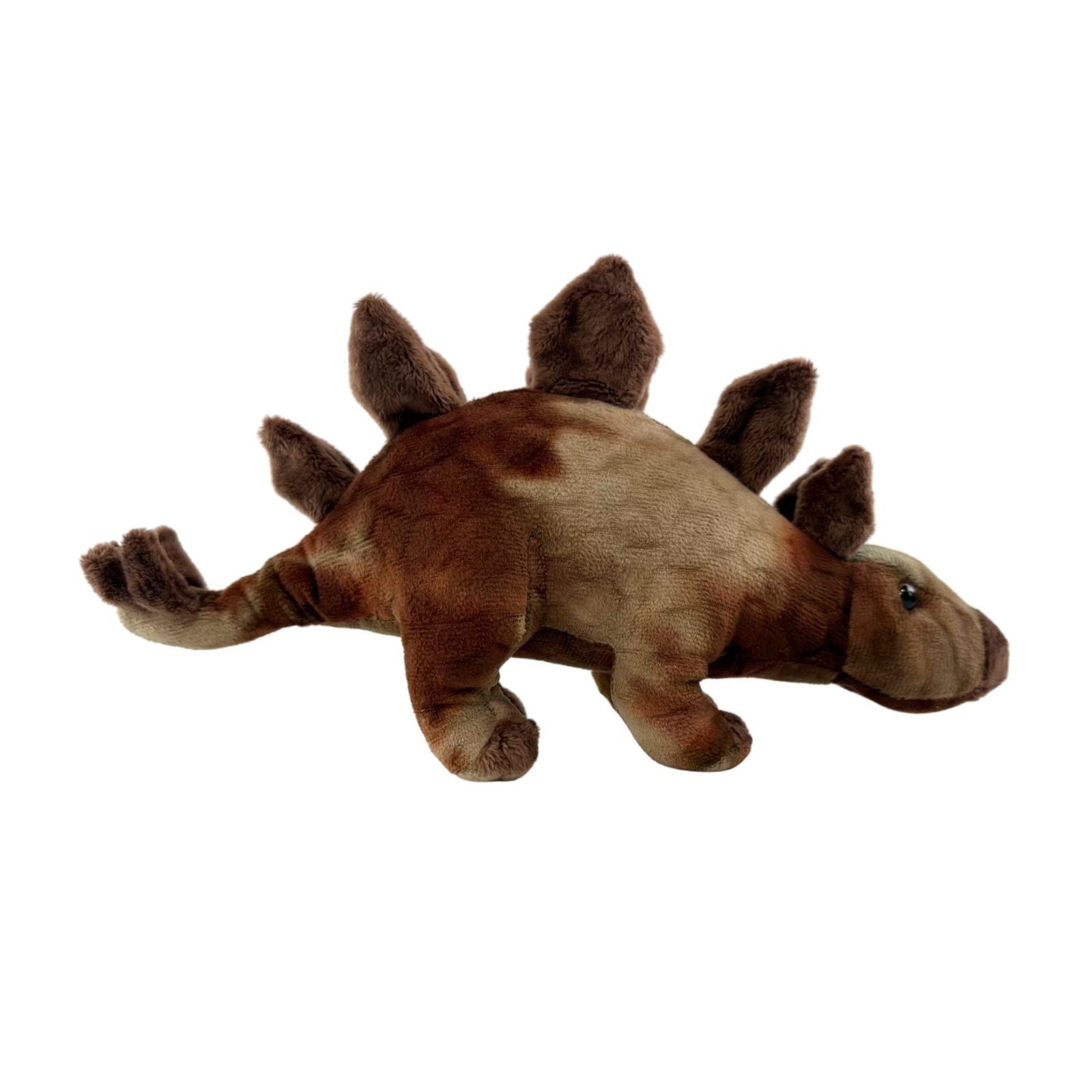 handmade, high quality-made Stegosaurus dinosaur soft stuffed plush toy.