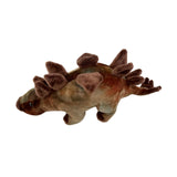 handmade, high quality-made Stegosaurus dinosaur soft stuffed plush toy.