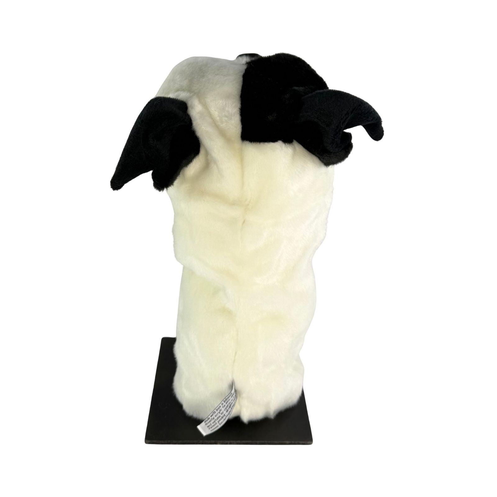 White Staffy golf club head cover back view