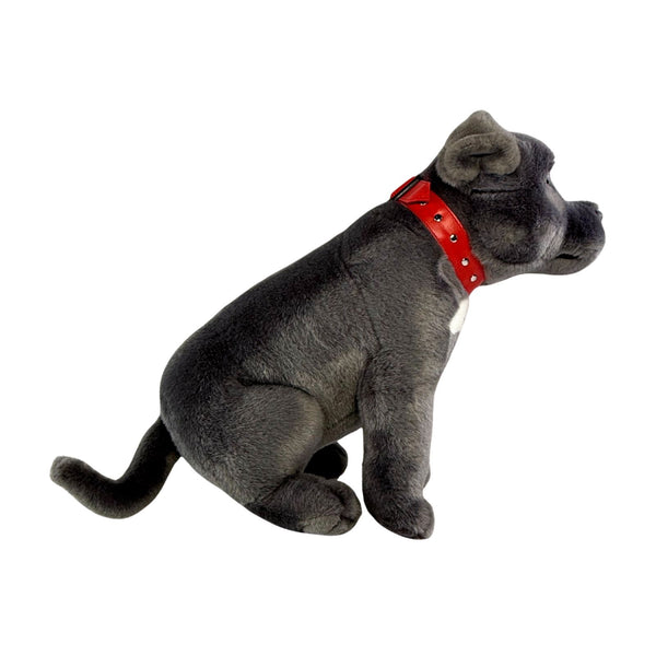 Storm - Staffy - 32cm sitting, grey