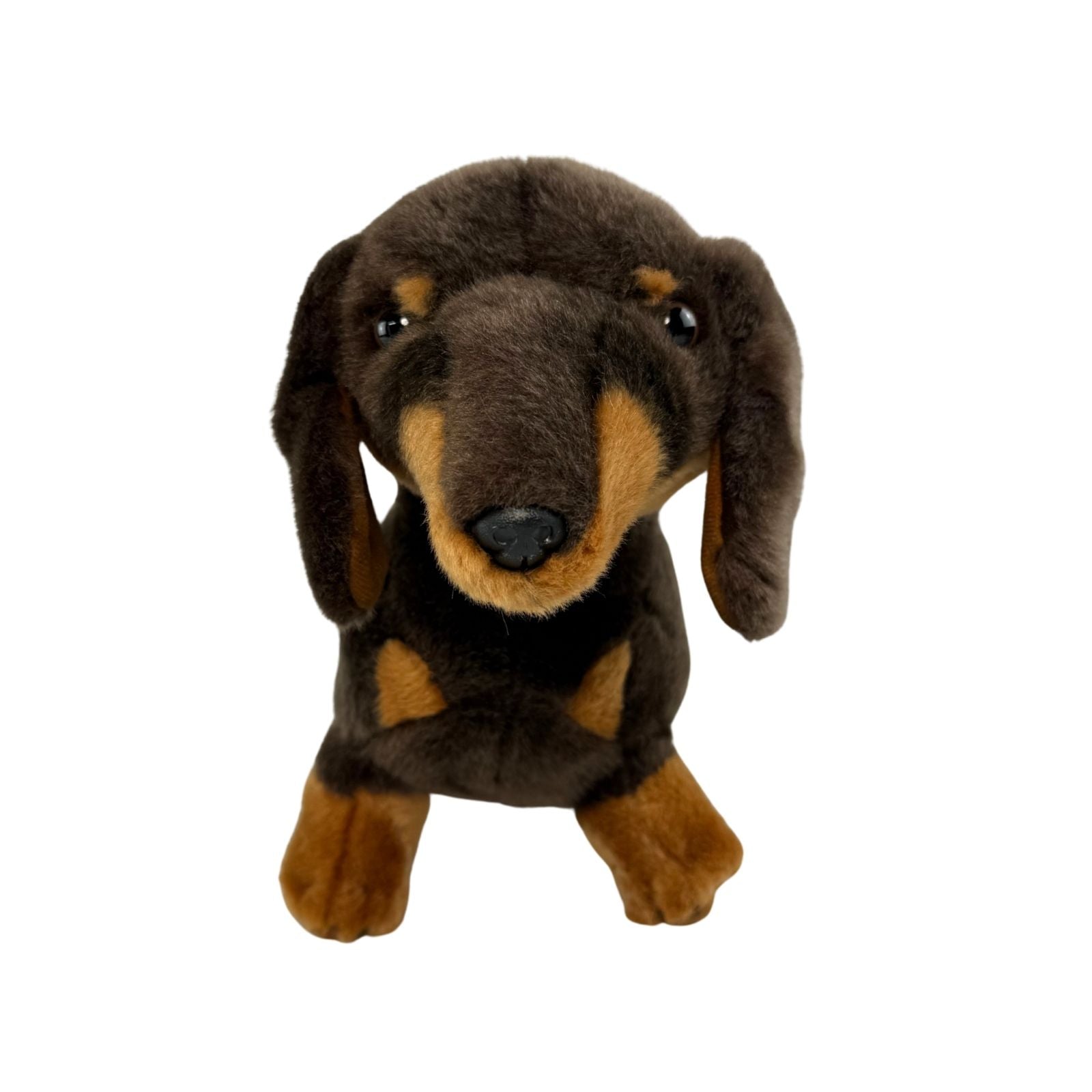 Stretch Dachshund plush toy standing front view