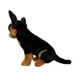 Taco chihuahua plush toy sitting side view