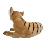 Plush tiger toy on a white background