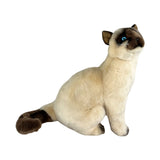 Tulip Siamese cat plush toy sitting side view