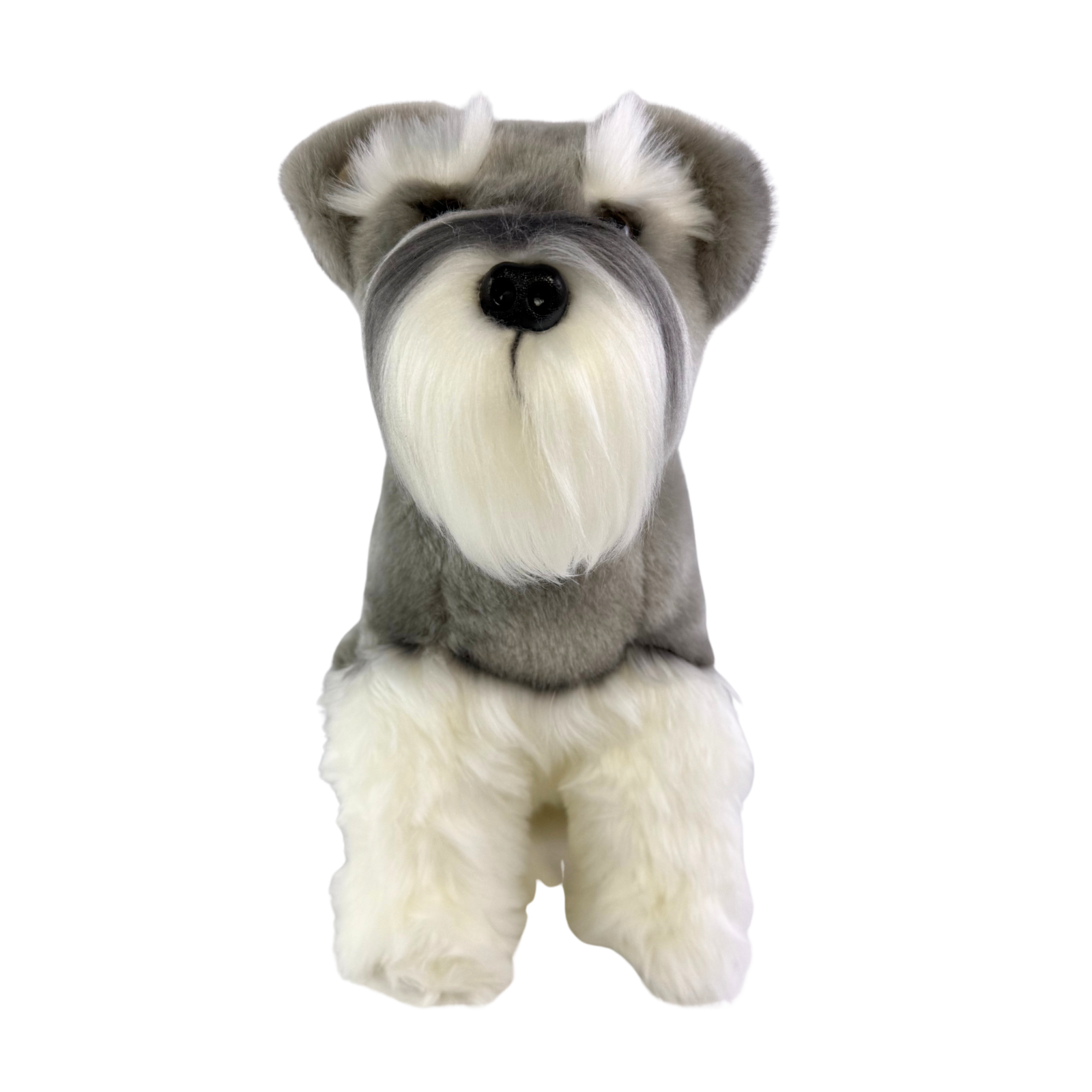 Watson Schnauzer plush toy sitting front view