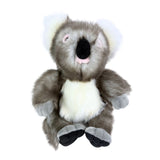 Plush toy koala on a white background