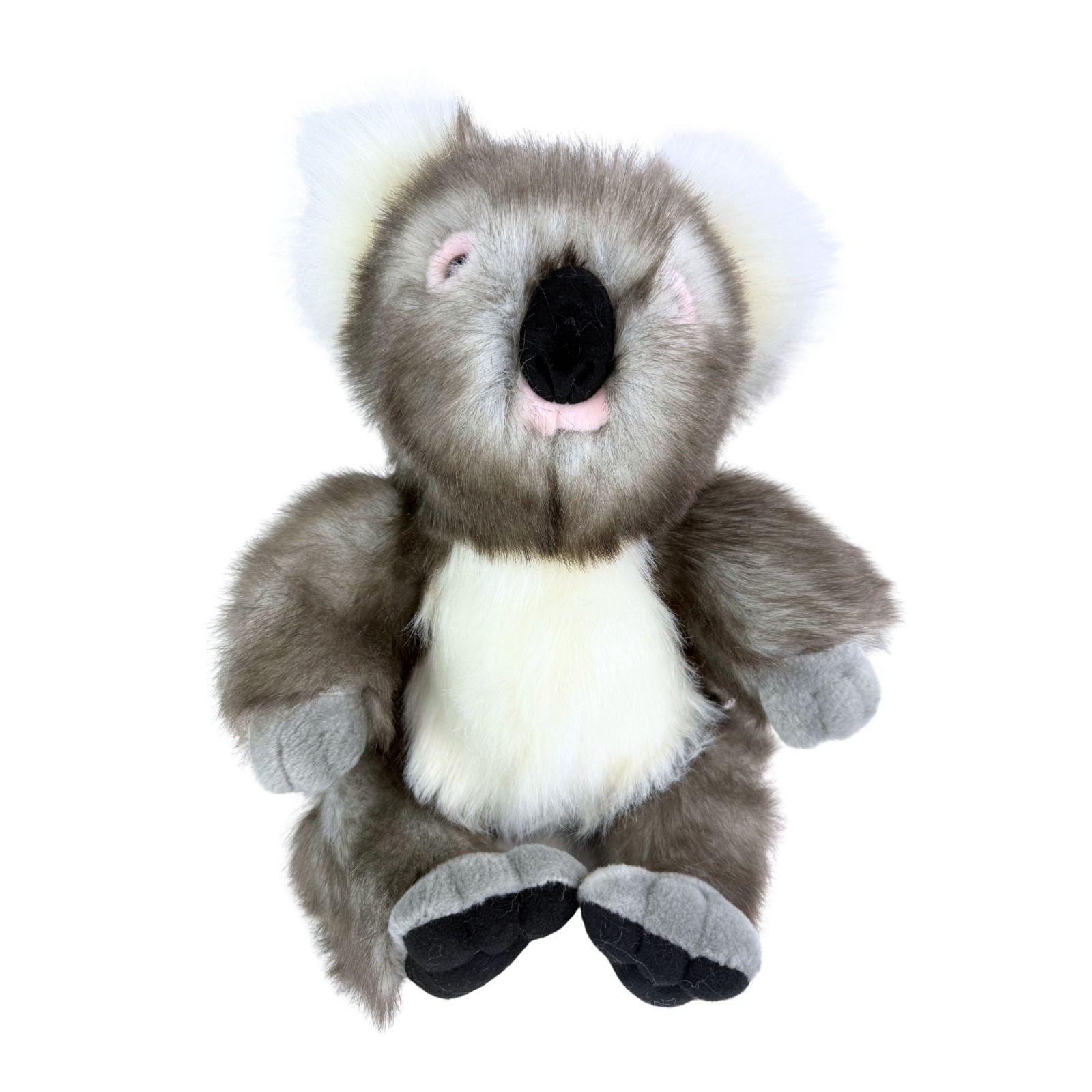 Plush toy koala on a white background