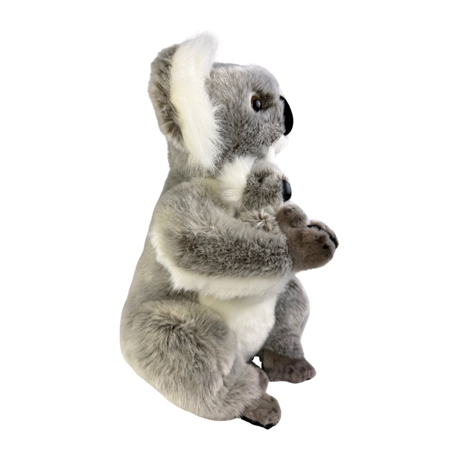 Bocchetta Willow Koala plush toy, which is a life-like, handcrafted stuffed animal representing an Australian mother koala with her baby