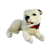 Winter Staffy plush toy lying