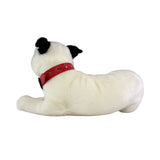 Winter Staffy plush toy lying