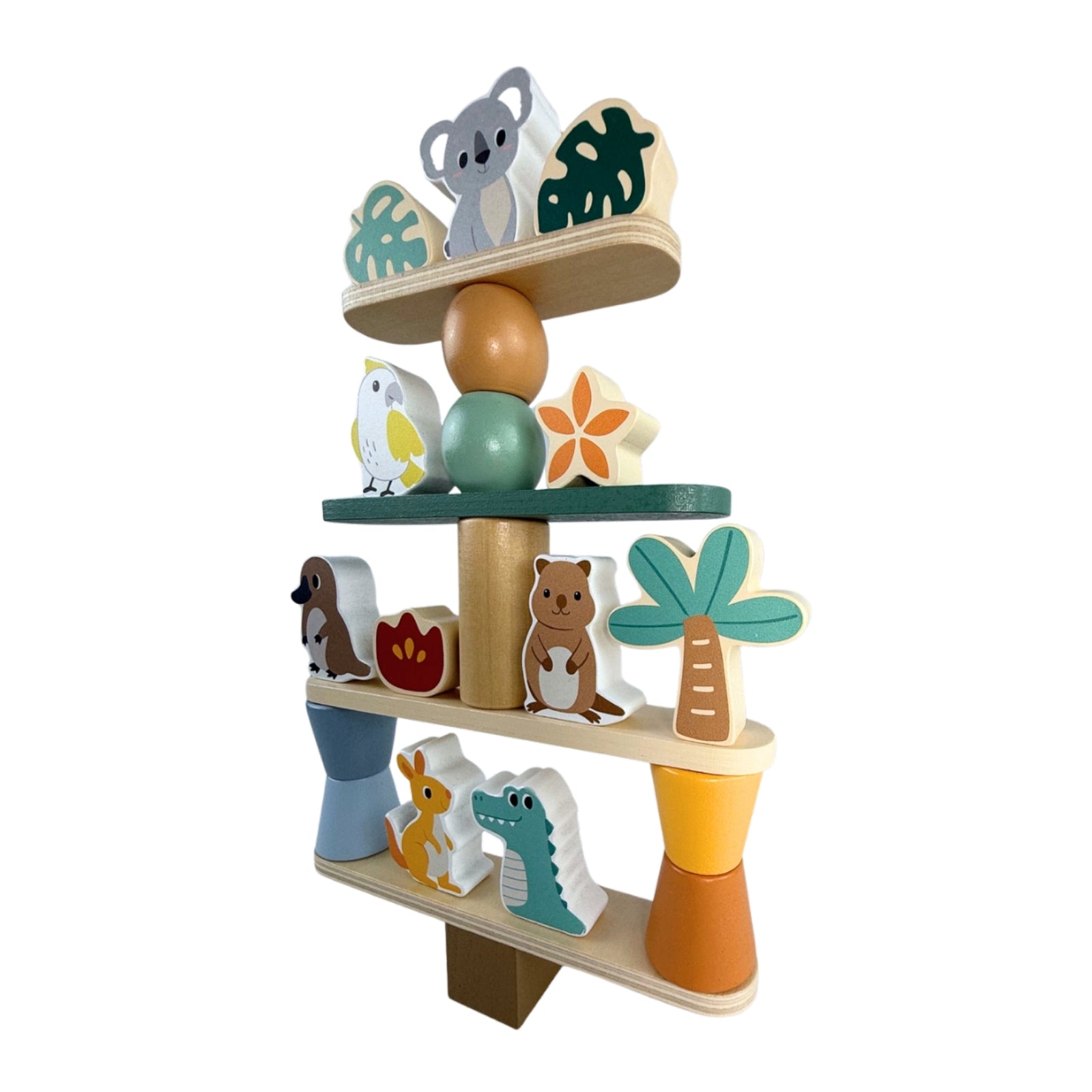 Aussie Animals Wooden Stacking Game