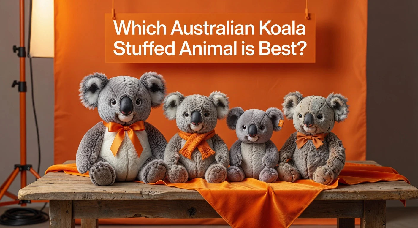 Professional header image for comparison analysis: Which Australian Koala Stuffed Animal is Best?