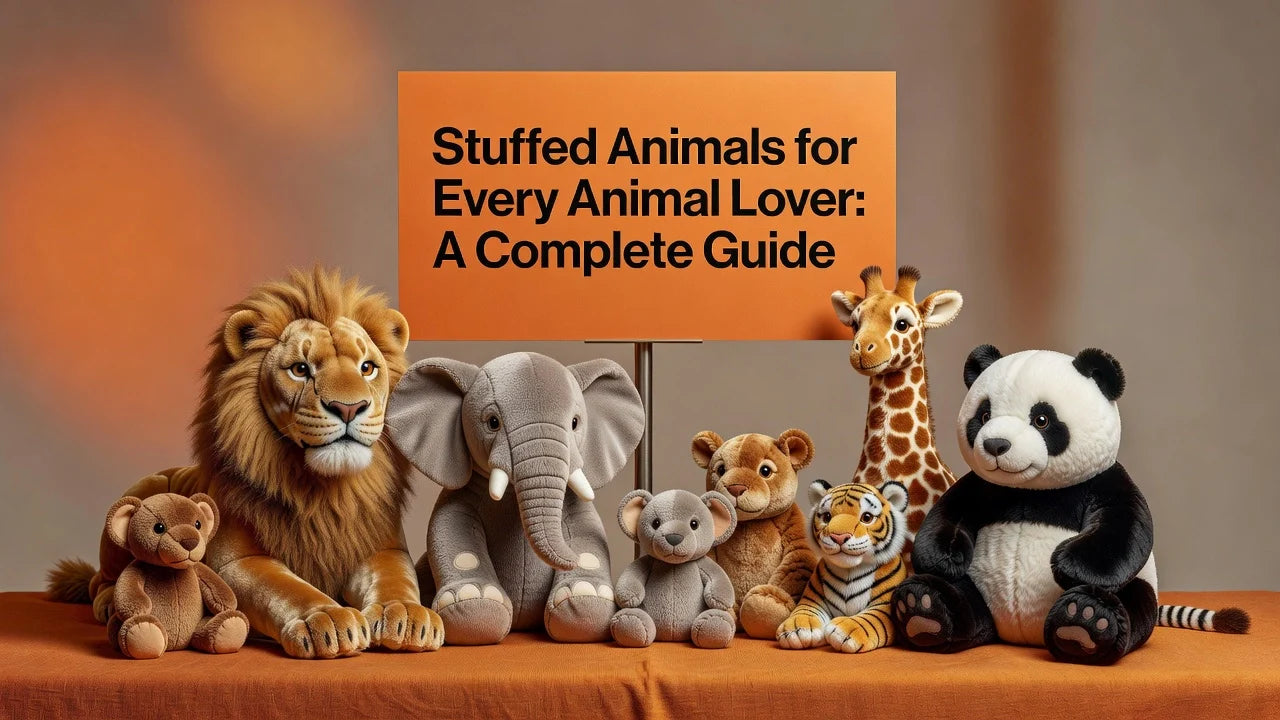 Professional header image for list-based article: Stuffed Animals for Every Animal Lover: A Complete Guide