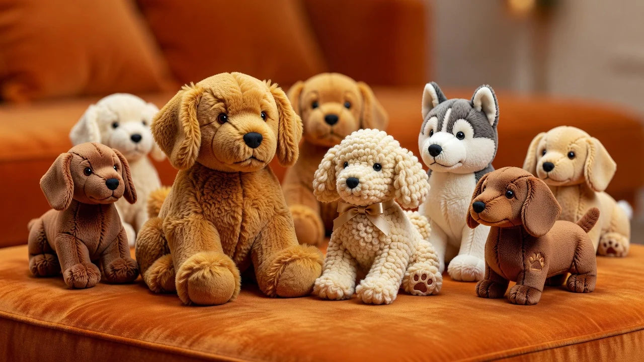 Professional header image for list-based article: Plush Toy Dogs Worth Gifting, Collecting, and Loving