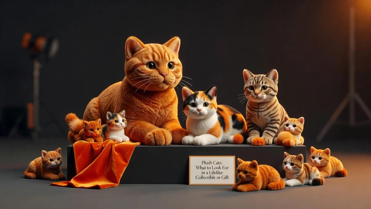 Professional header image for list-based article: Plush Cats: What to Look For in a Lifelike Collectible or...