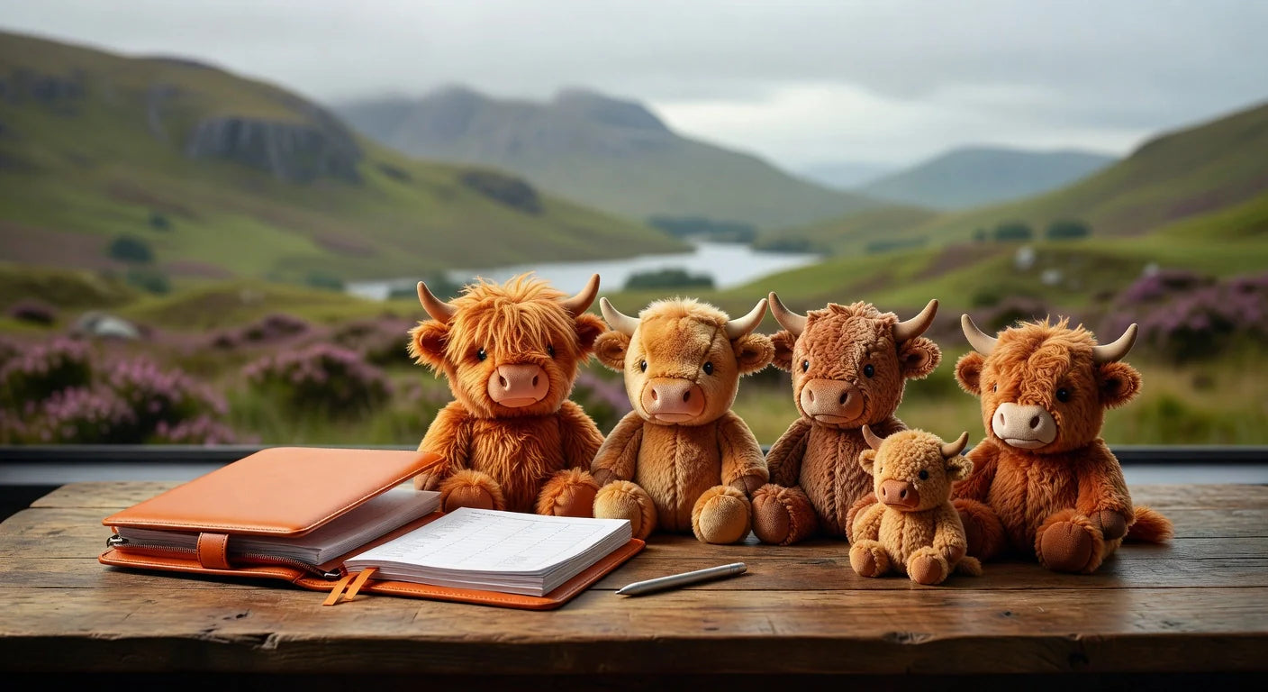 Professional header image for comparison analysis: Best Highland Cow Stuffed Animals Compared