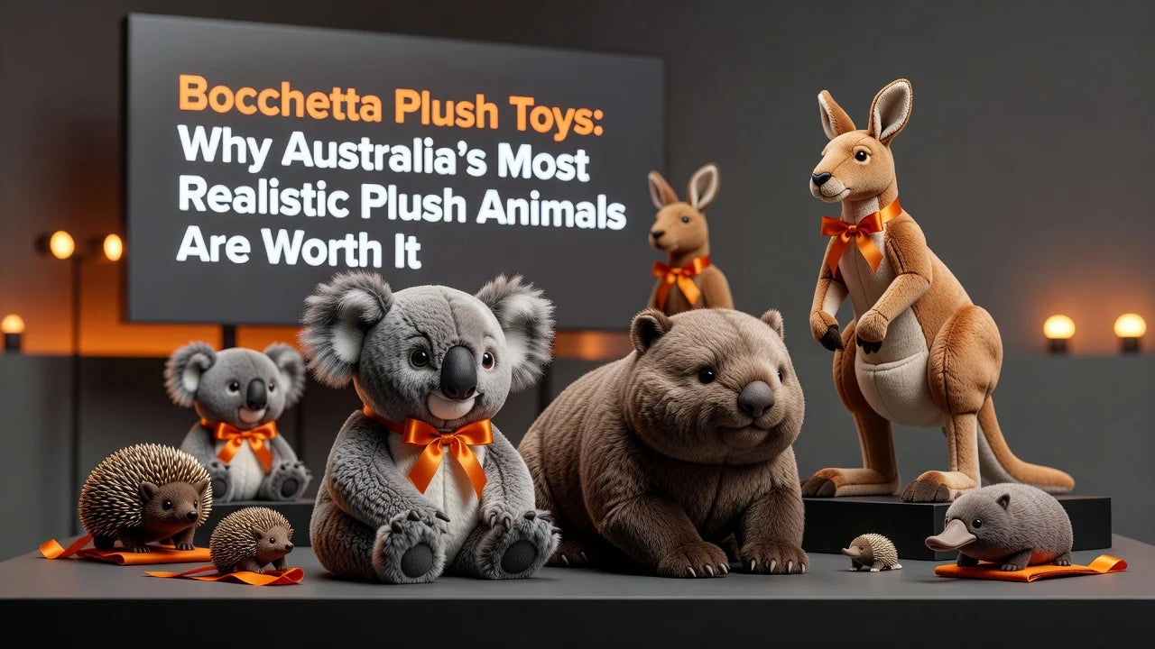 Professional header image for list-based article: Bocchetta Plush Toys: Why Australia's Most Realistic Plus...