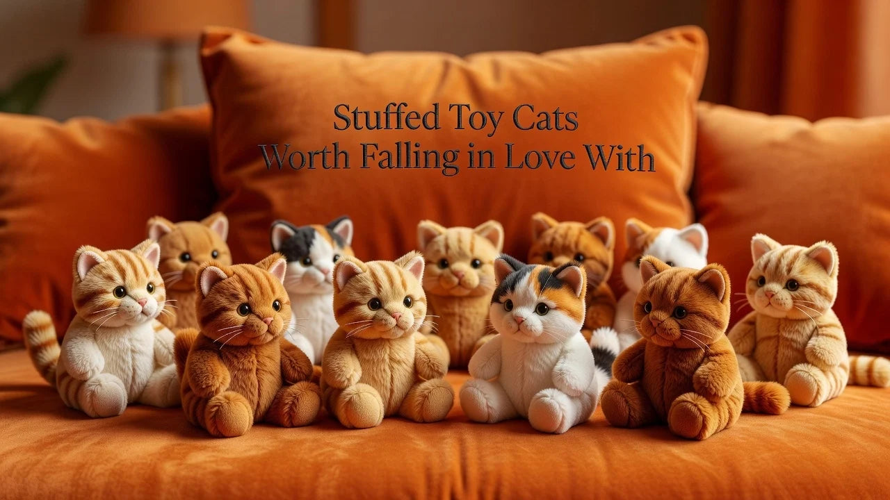 Professional header image for list-based article: Stuffed Toy Cats Worth Falling in Love With
