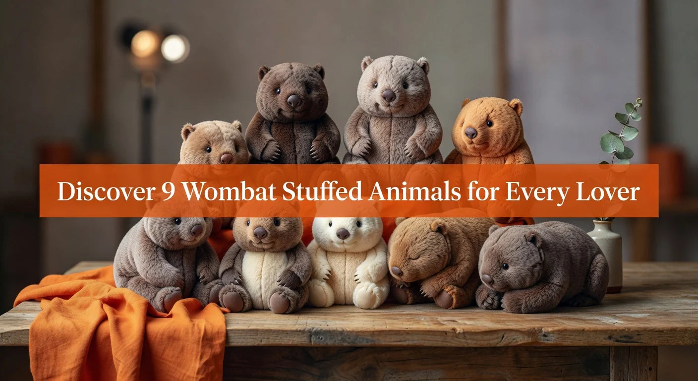 Professional header image for list-based article: Discover 9 Wombat Stuffed Animals for Every Lover