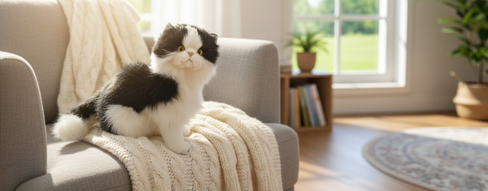 Piebald Cat Plush Toys