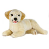 Daisy cream Labrador plush toy dog sitting full body view