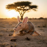 Aardvark a handmade realistic soft stuffed plush toy with airbrushed details.