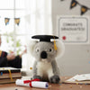 Gradhat Athena - Petal with Graduation Hat - Koala  - 18cm sitting