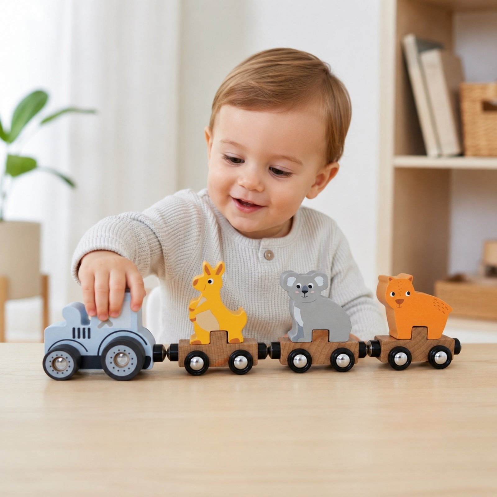 Aussie Animals Magnetic Wooden Train
